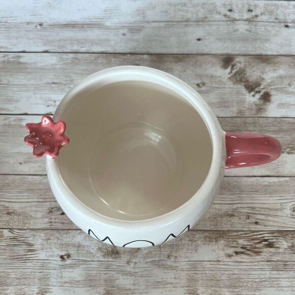 Rae Dunn Artisan Collection by Magenta Coffee Mug Crown Queen Cream Pink Ceramic - Picture 2 of 10